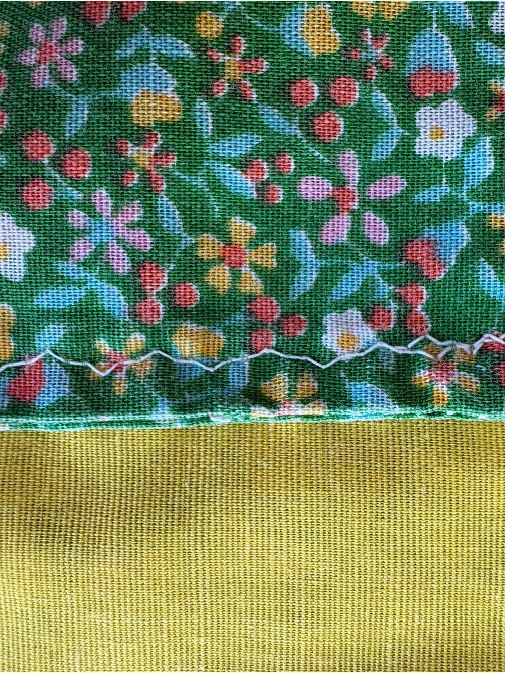 Vintage 1970s Reversible Floral Pig Apron Handmade Cottagecore - Picture 8 of 10